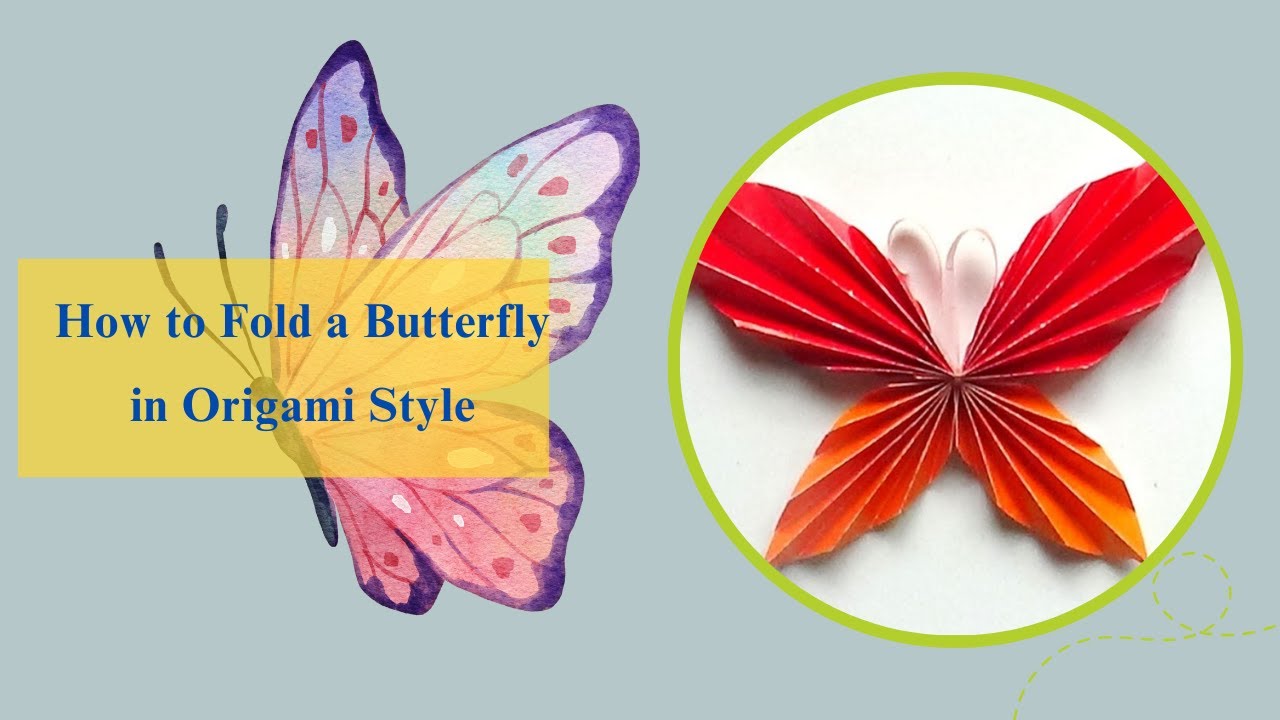 Origami Butterfly | How to Fold a Butterfly in Origami Style | Folding paper with children