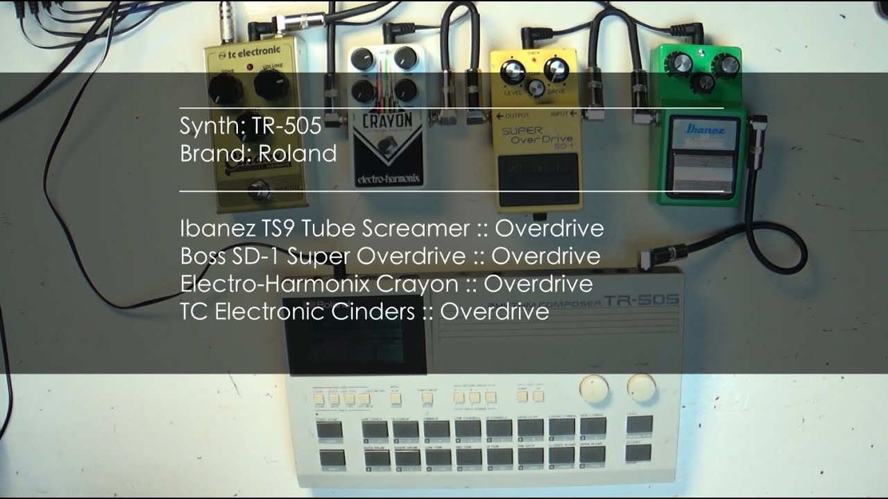 Roland TR-505 Overdrive Pedals Shootout