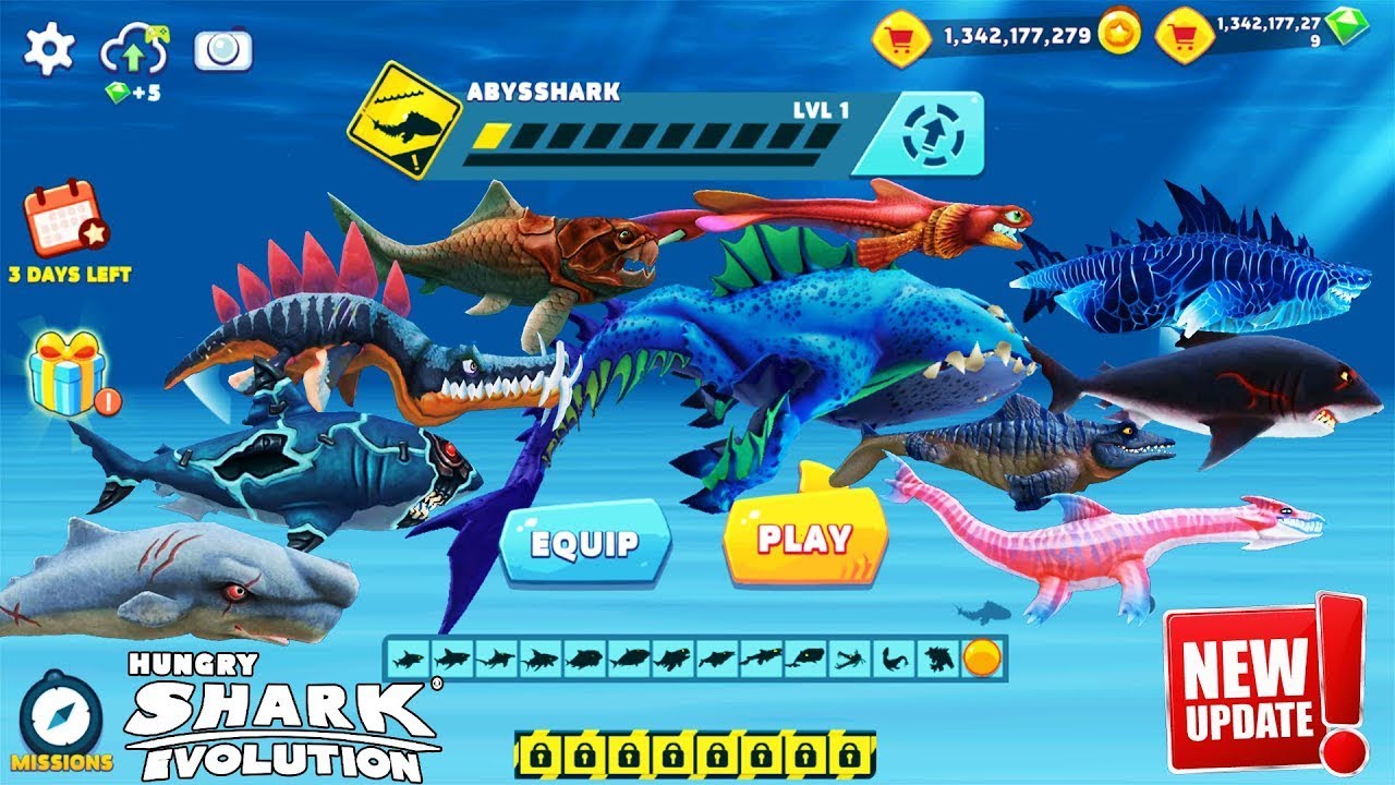 Hungry Shark Evolution - All Sharks Unlocked 2020 - New Skins Unlocked