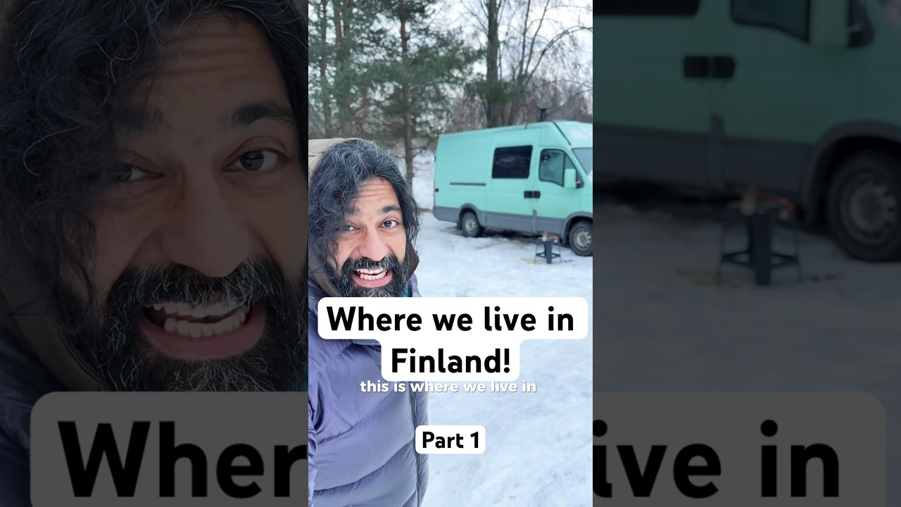 Мы живём в фургоне с дровяной печью в Финляндии! Реалии жизни в Ване 🤩 / Часть 1