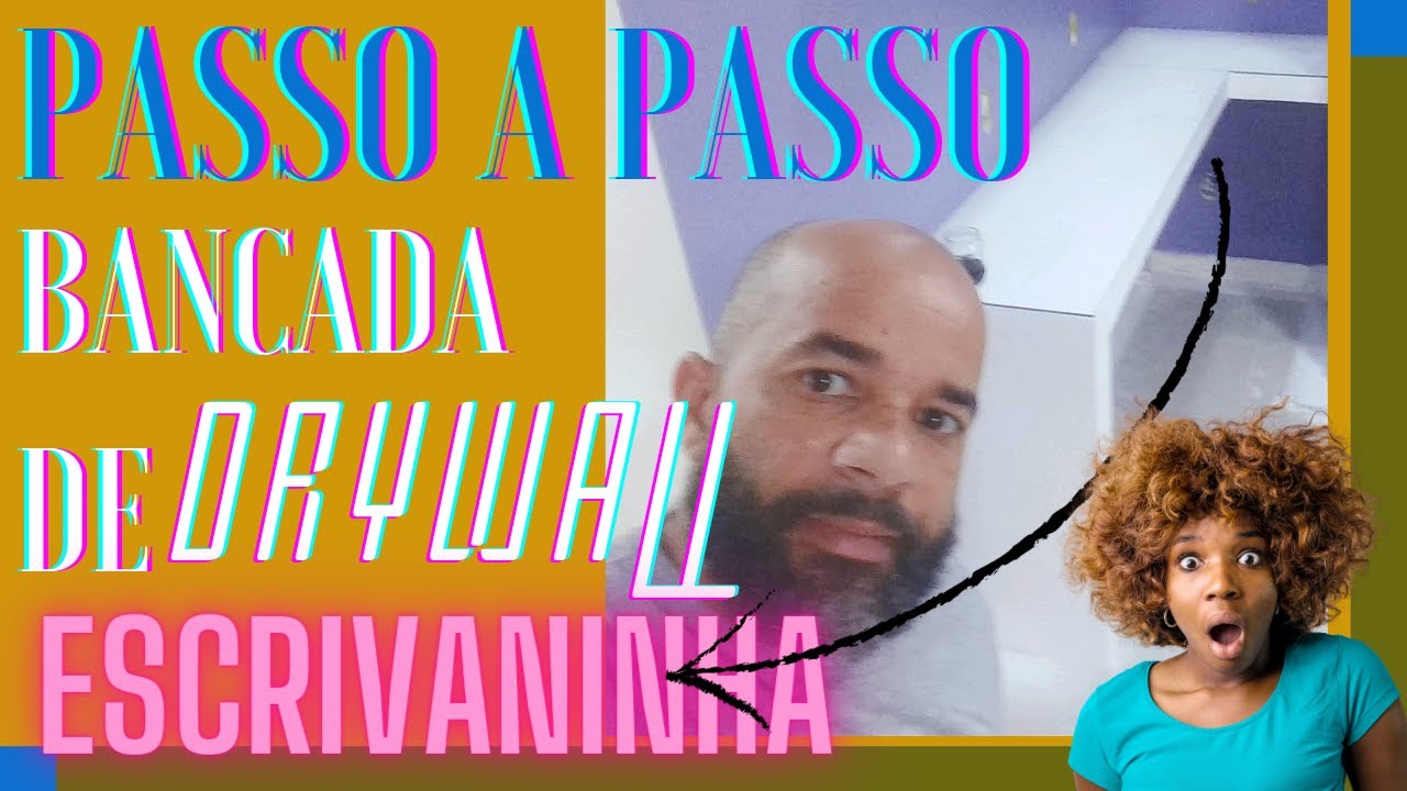 [FAÇA VOCÊ MESMO]ESCRIVANINHA de DRYWALL...(bancada de DRYWALL)MUITO FÁCIL!