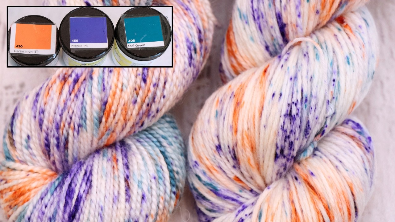 Speckling on Luxe Paragon Yarn; Dyeing Speckles on a Wool/Alpaca/Silk Blend (Dyepot Weekly 626)