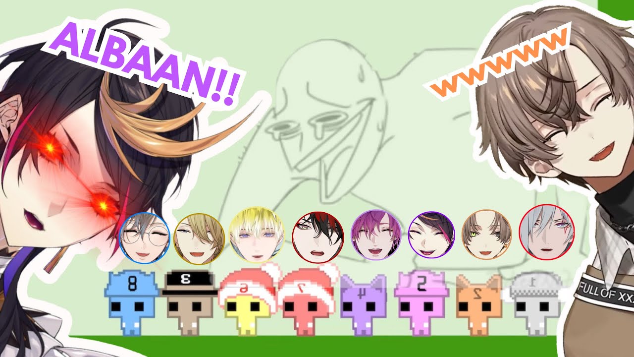 LuxNoc's pico park 2 collab but it's just Shu crashing out because of Alban