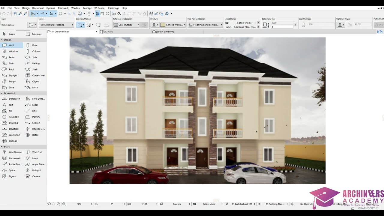 TWO-STOREY APARTMENT DESIGN... ALL ARCHICAD VERSION