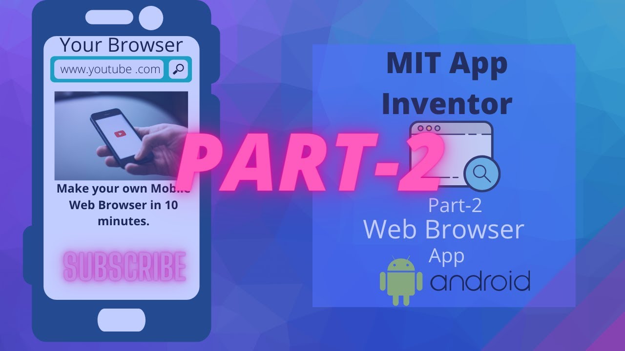 Mobile Web Browser App | Add Bookmarks and much more|Part 2|MIT App Inventor|By Krishna Raghavendran