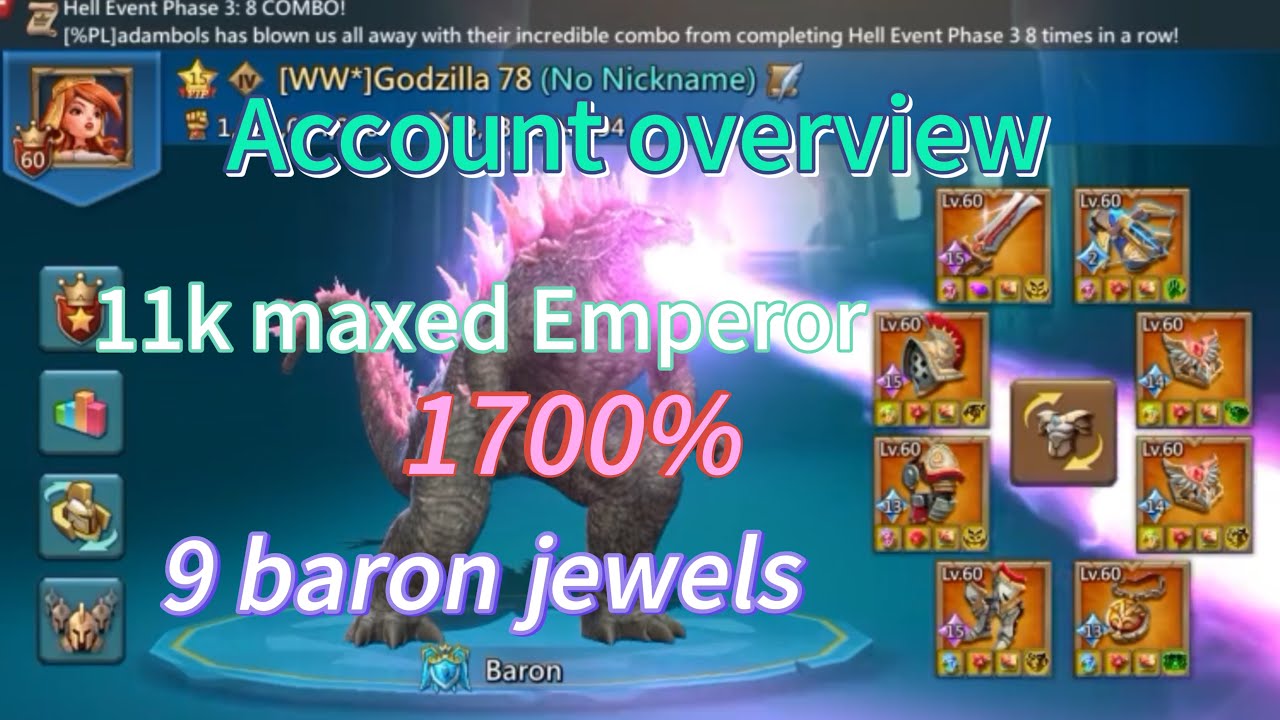 Emperor OVERVIEW | 11k Maxed Titan 9 times Baron