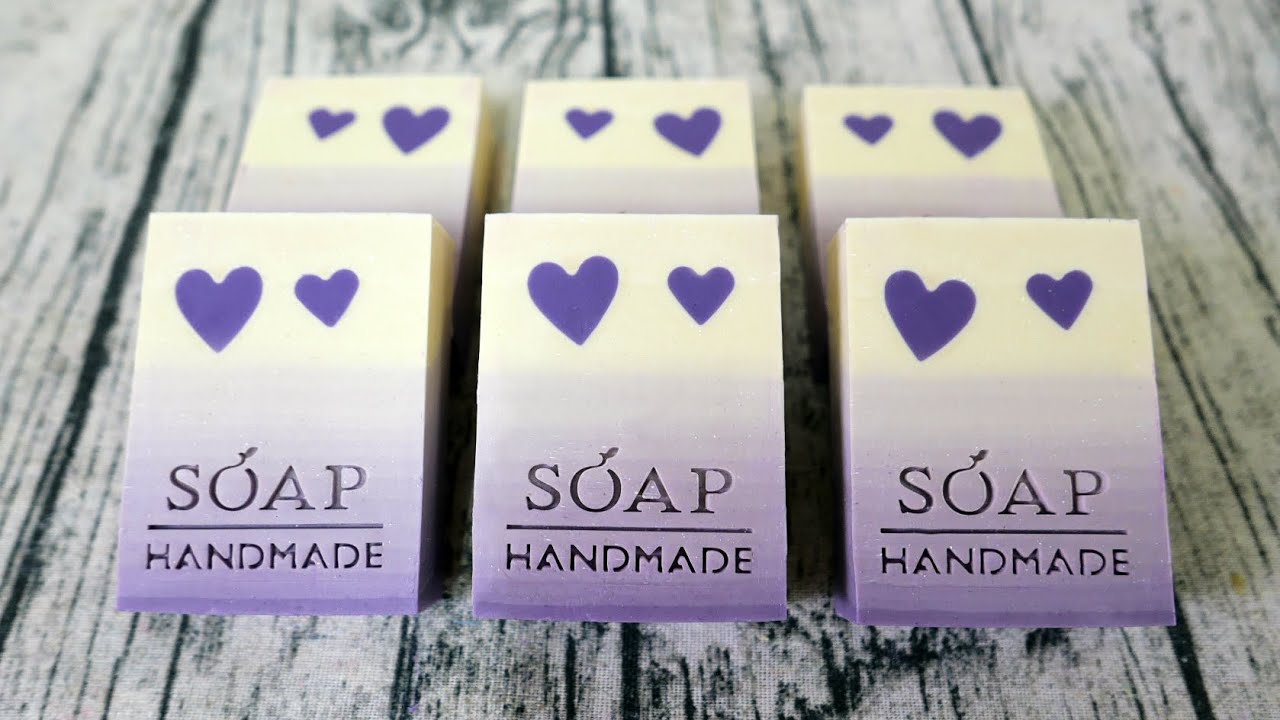 愛心漸層皂DIY - gradient/omber handmade soap with hearts embedded- 手工皂
