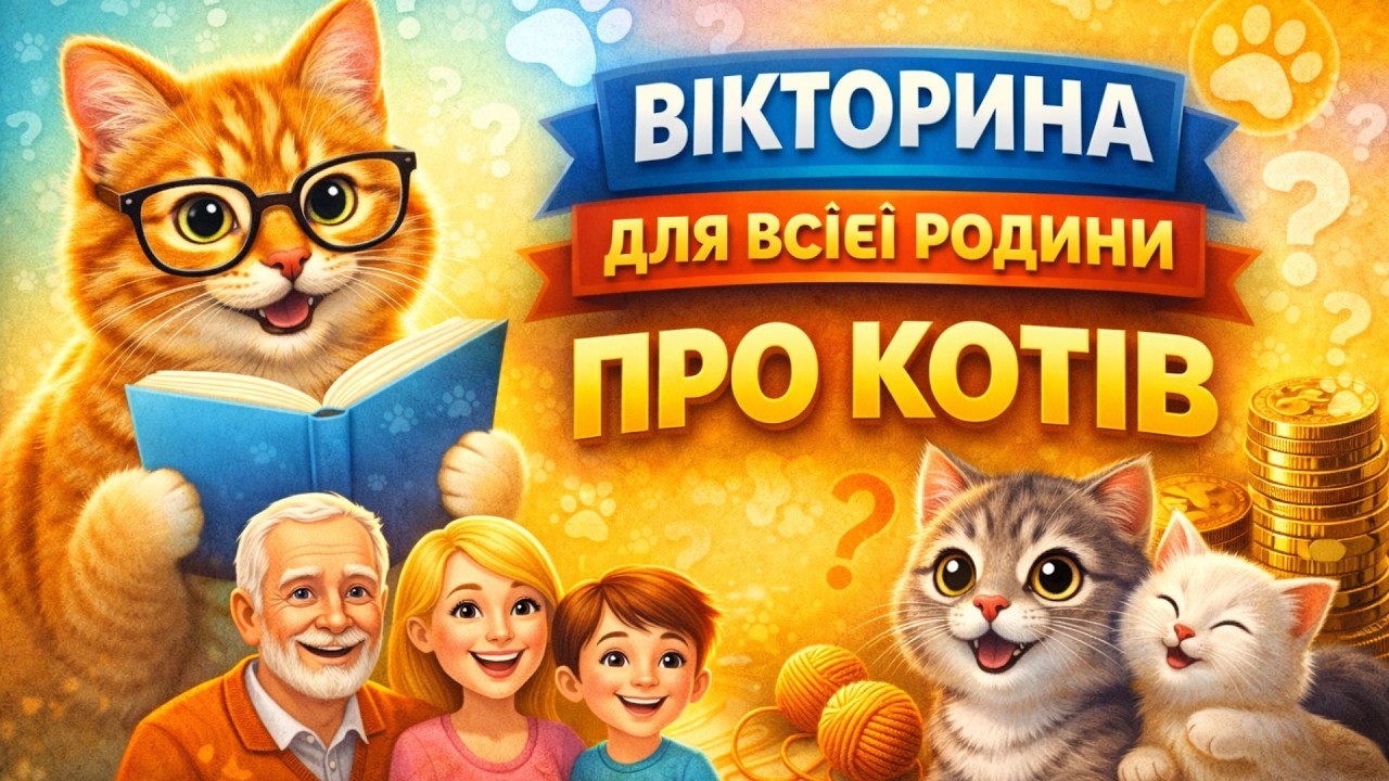 Коти і Гроші 🐾💰 Велика Родинна Вікторина | 90+ запитань для ерудитів