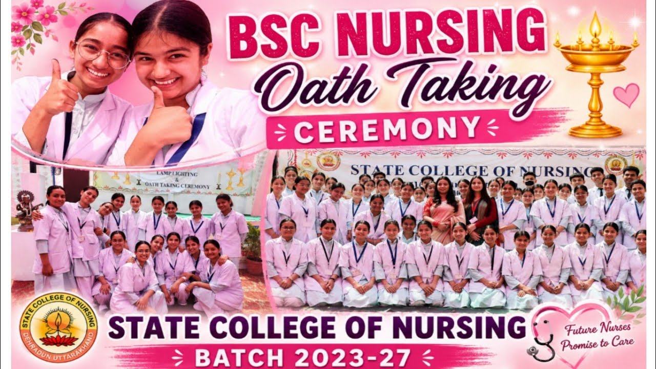 oath taking ceremony bsc nursing 2024 vlog ||state College of nursing