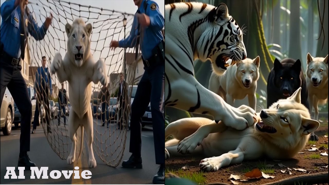 City Lion Lost in Jungle | Wolves & Tigers Survival | AI Animal Movie