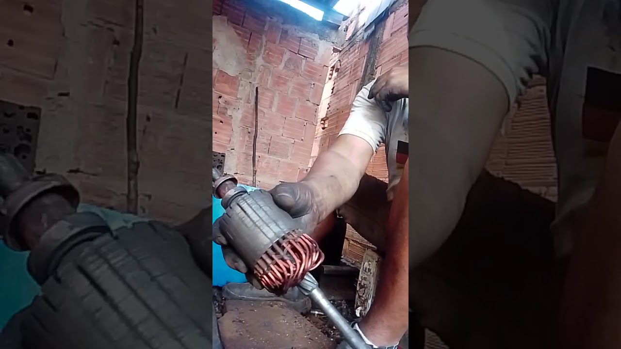 Tirando o cobre do induzido grande. sem queimar fácil