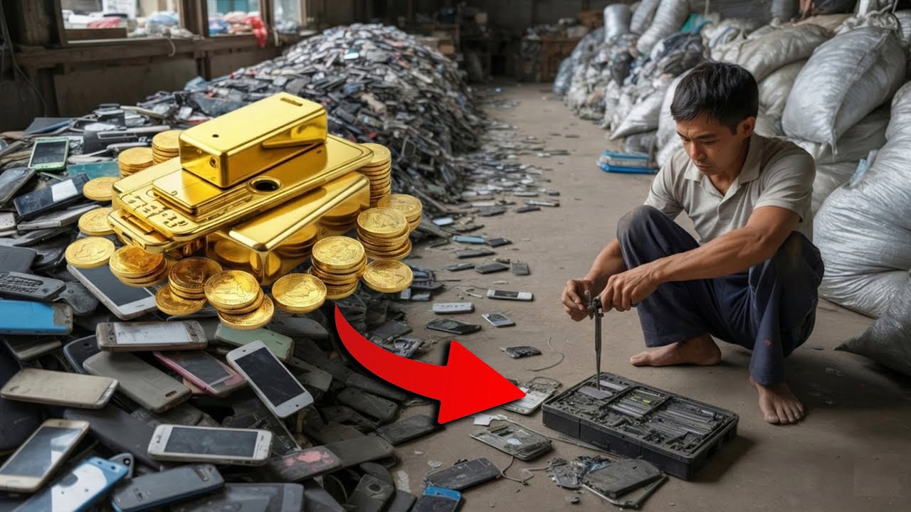 The Complete Procedure to Extract GOLD from Computer Parts | Urban Mining 🪙💻