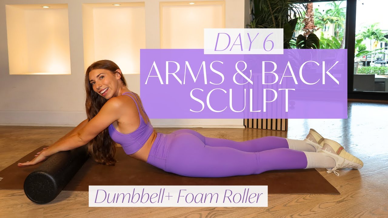 15 MIN UPPER BODY BURNER - Foam Roller & Dumbbell Floor Work | day 6