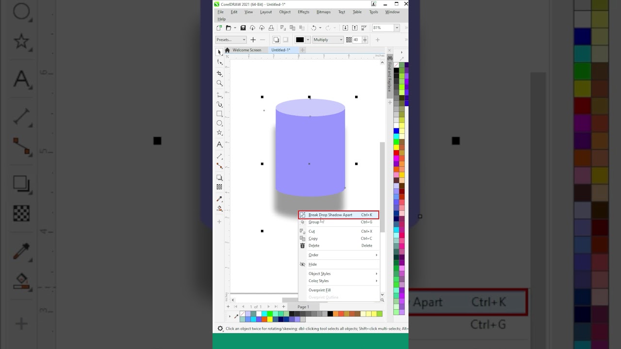 How to use Shadow Tool in CorelDraw (Part44)