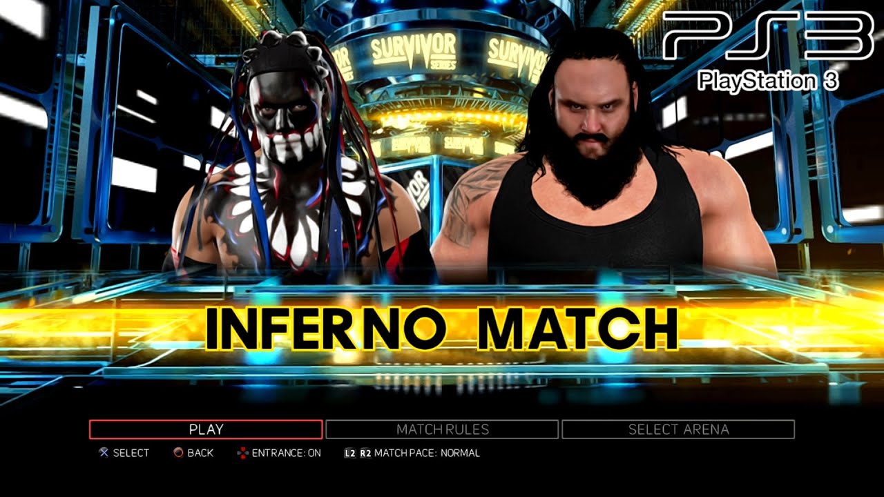 WWE 2K17 PS3 - Finn Bálor (Demon) VS Braun Strowman - Inferno [2K][mClassic]