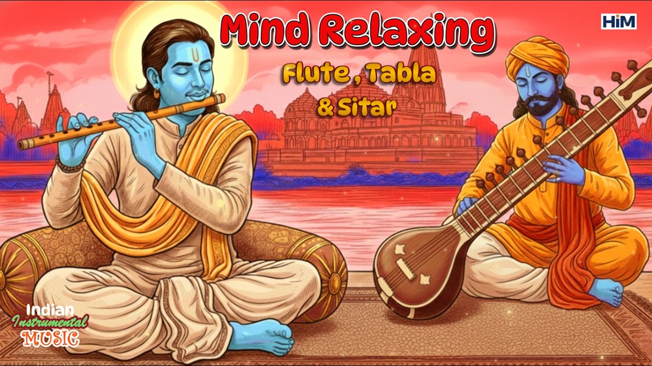 Mind Relaxing Flute Tabla and Sitar Compilation 30 | Hindustani Instrumental Music