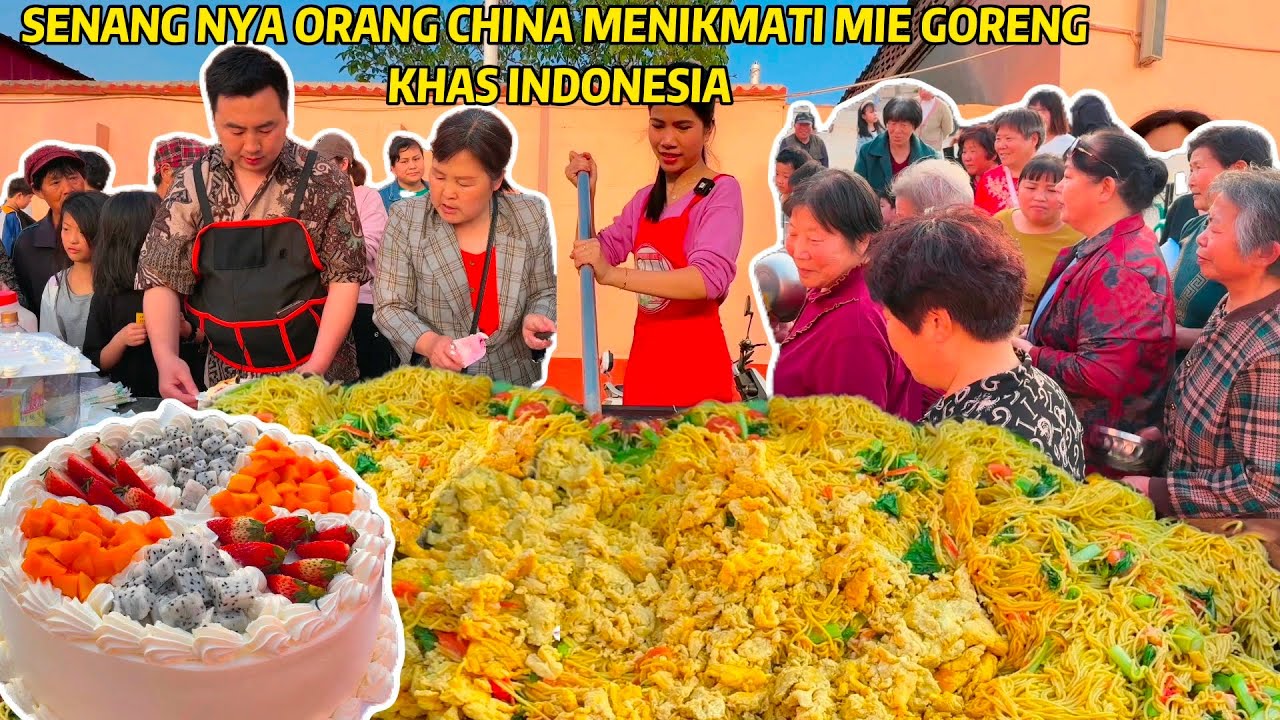 MASAK BESAR MIE GORENG JAWA & BAGI KUE ULANG TAHUN, RAMAI, SERU, SEMUA SENANG