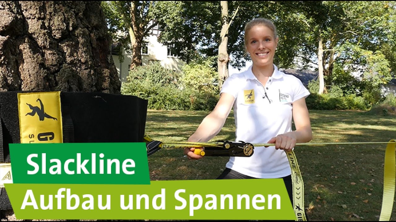 Slackline-Tutorial: Aufbau und Spannen – Elli Schulte