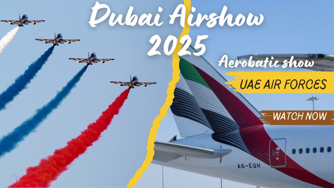 UAE Air Force Aerobatic Show 2025 | Stunning Performance at Dubai Airshow