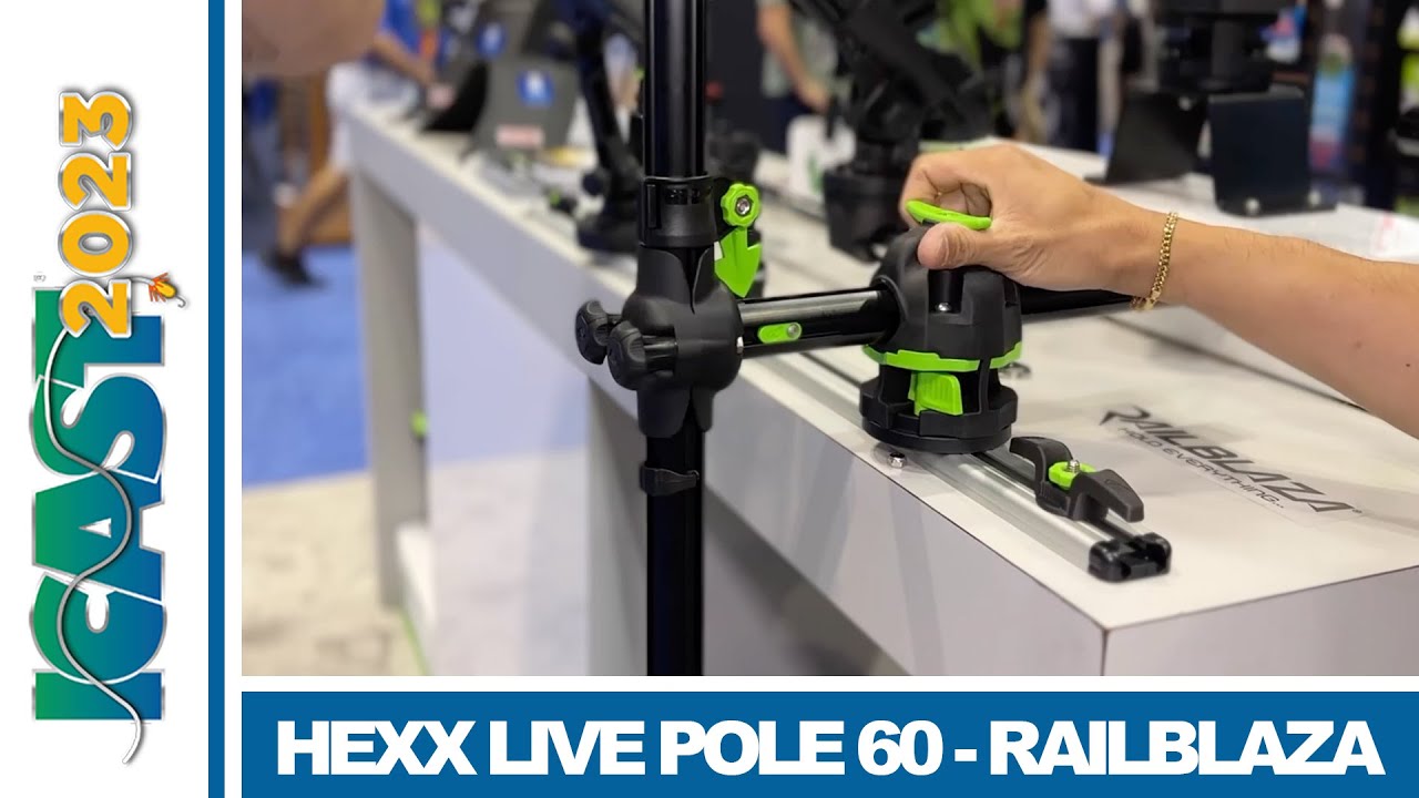 ICAST 2023 - RailBlaza HEXX Live Pole 60 | Kayak Fishing Transducer Mount