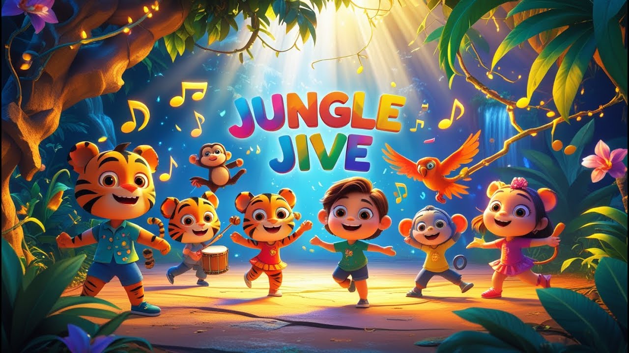 JUNGLE JIVE  | NURSERY KIDS POEM | COCOMELON RHYMES #kids #viralvideo #nurseryrhymes #cocomelon
