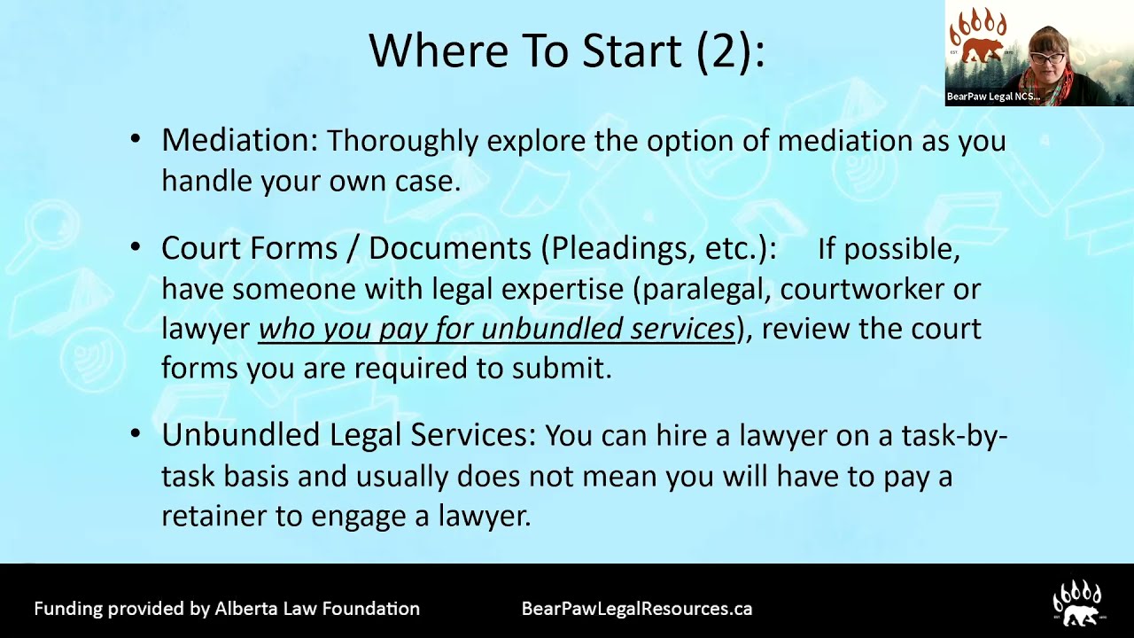 Self Representation Webinar