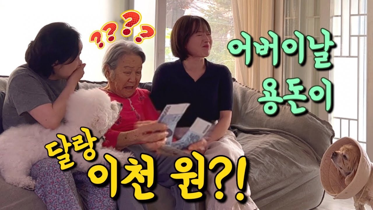 어버이날 용돈 이천원 드린 후 본격 머니건 쏘기ㅋㅋ할머니,엄마 반응은??!ㅋㅋㅋ//어버이날 이벤트// [롱롱TV]