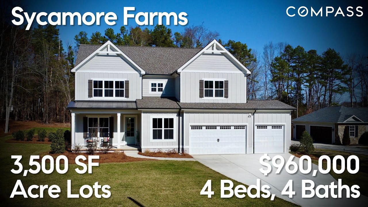 Matthews, NC | Amazing New Farmhouse Home for Under $1M | Acre Plus Lots in a Golf Coarse Community