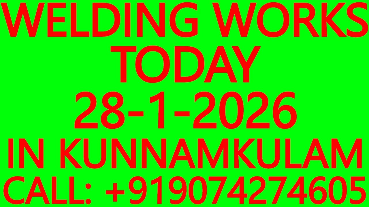 WELDING WORKS TODAY 28-1-2026 IN KUNNAMKULAM- GATE, GRILL, SOLAR PANEL MOUNTING, ROOFING TRUSS WORKS