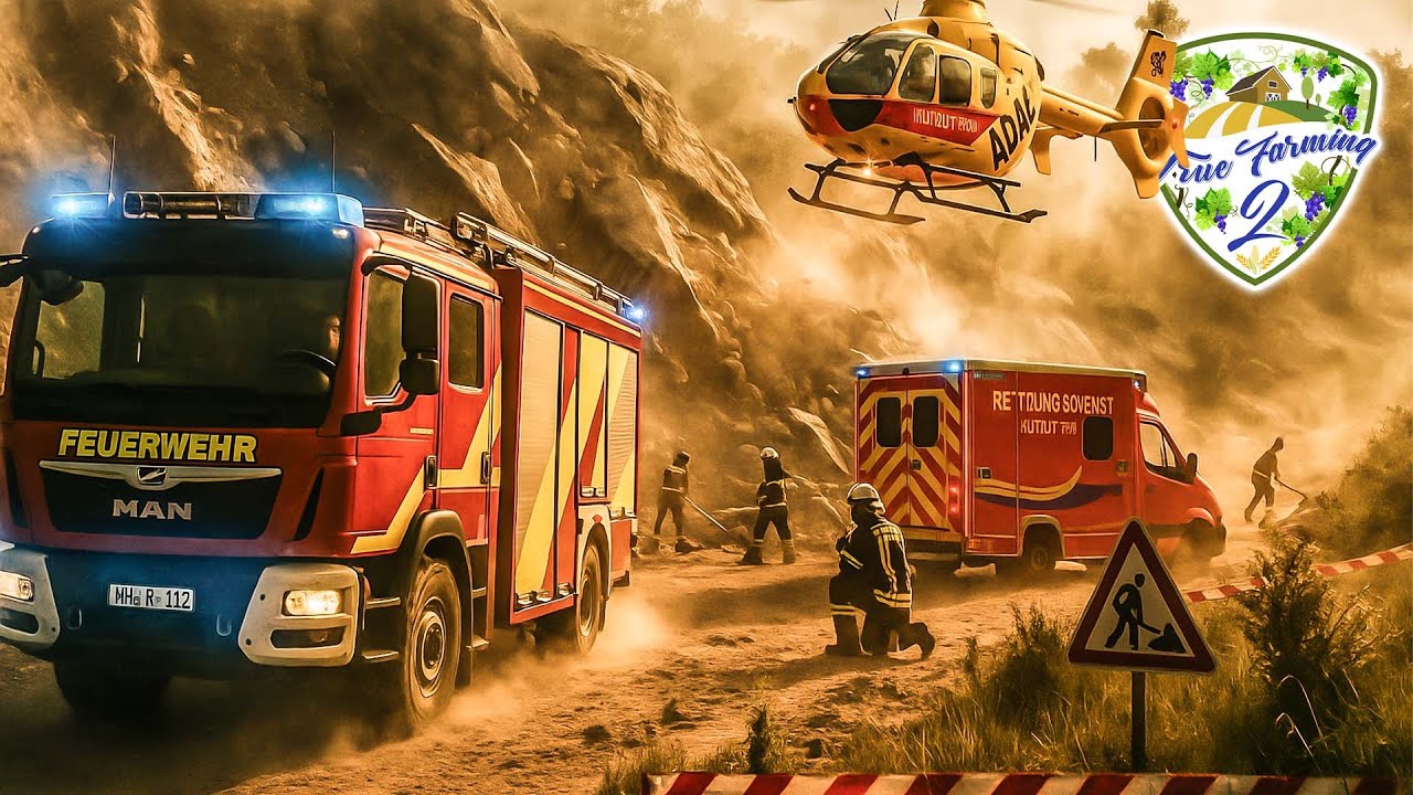 Dramatischer Erdrutsch erschüttert das Dorf! ⚠️ ADAC & Feuerwehr im Einsatz 🚒 True Farming 2 #677