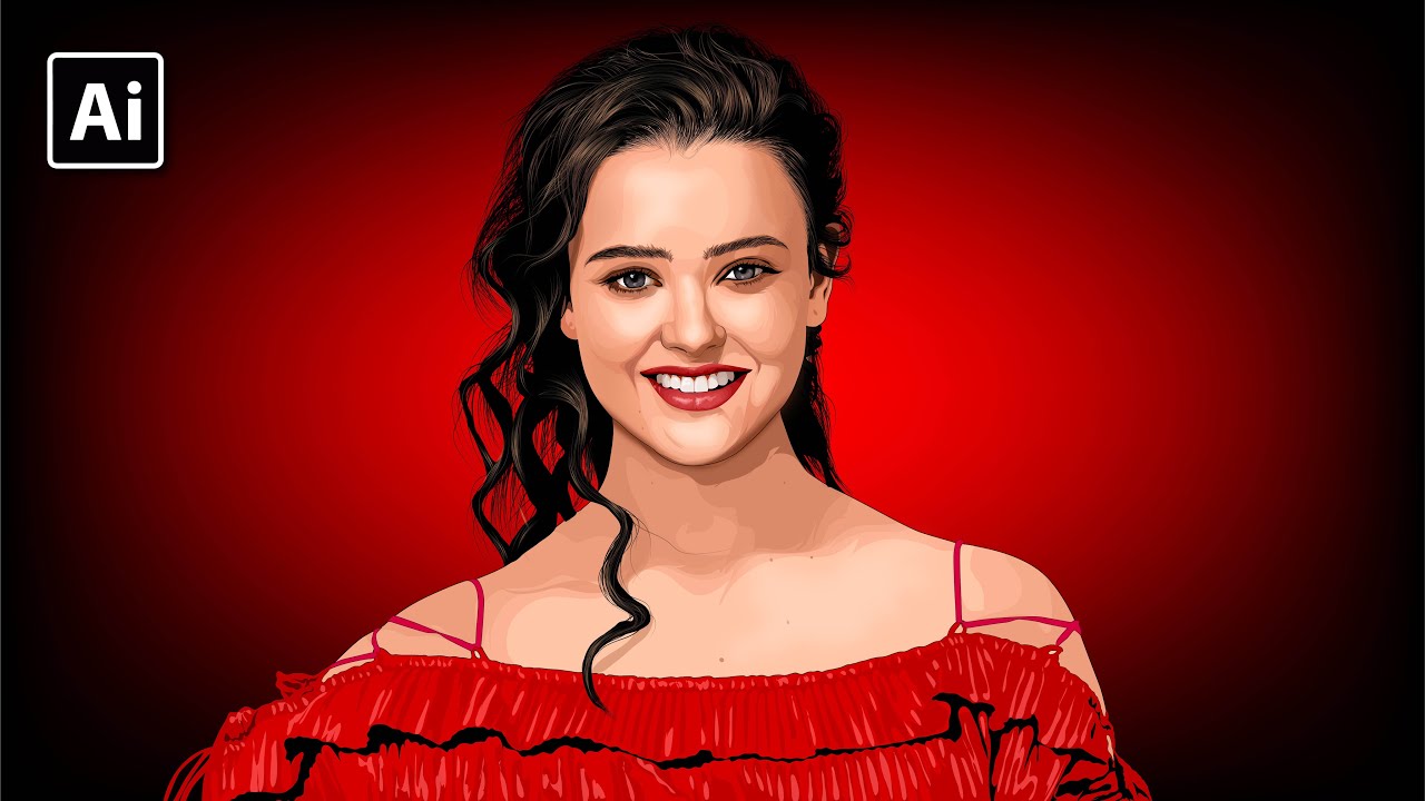 How to draw Realistic Vector Portrait Painting in adobe illustrator | Cartoon Yourself