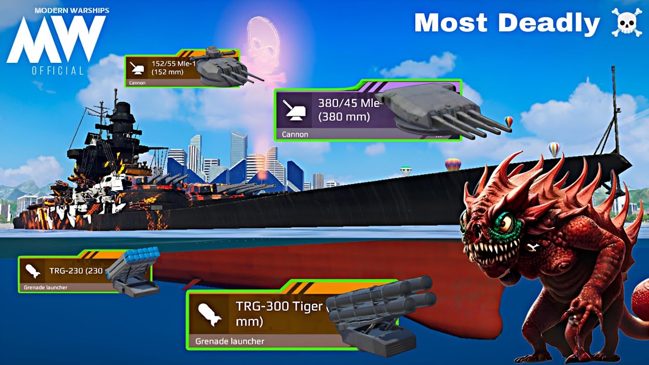 Best Of The Best Battleship 🔥 Most Deadliest Ever ☠️ - Modern Warships 