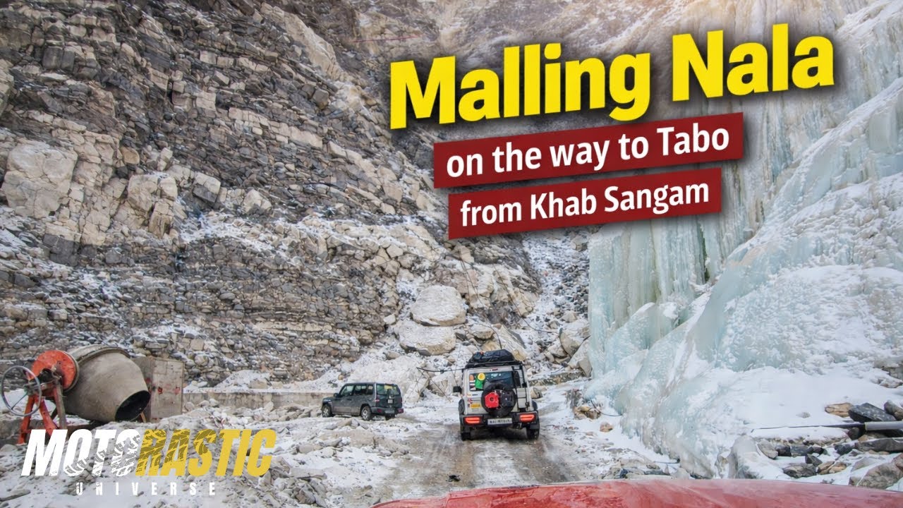 Malling Nala in Winters ❄️ | Most Dangerous Road to Tabo from Khab Sangam | Winter Spiti Drive