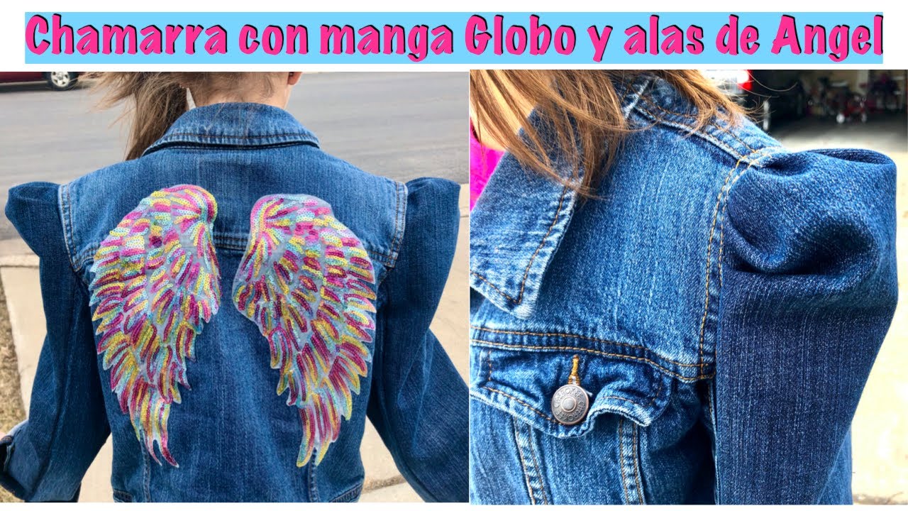 Transforma tu Chaqueta con manga Globo y Parche de Alas.
