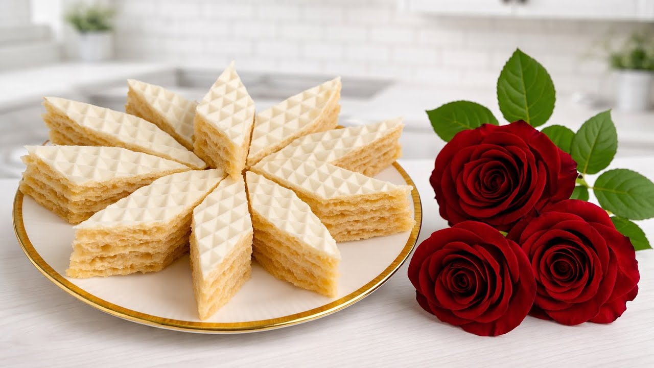 Savrsen recept za starinske oblande sa orasima i mlekom. Karamel Oblatne. Caramel Wafers Recipe
