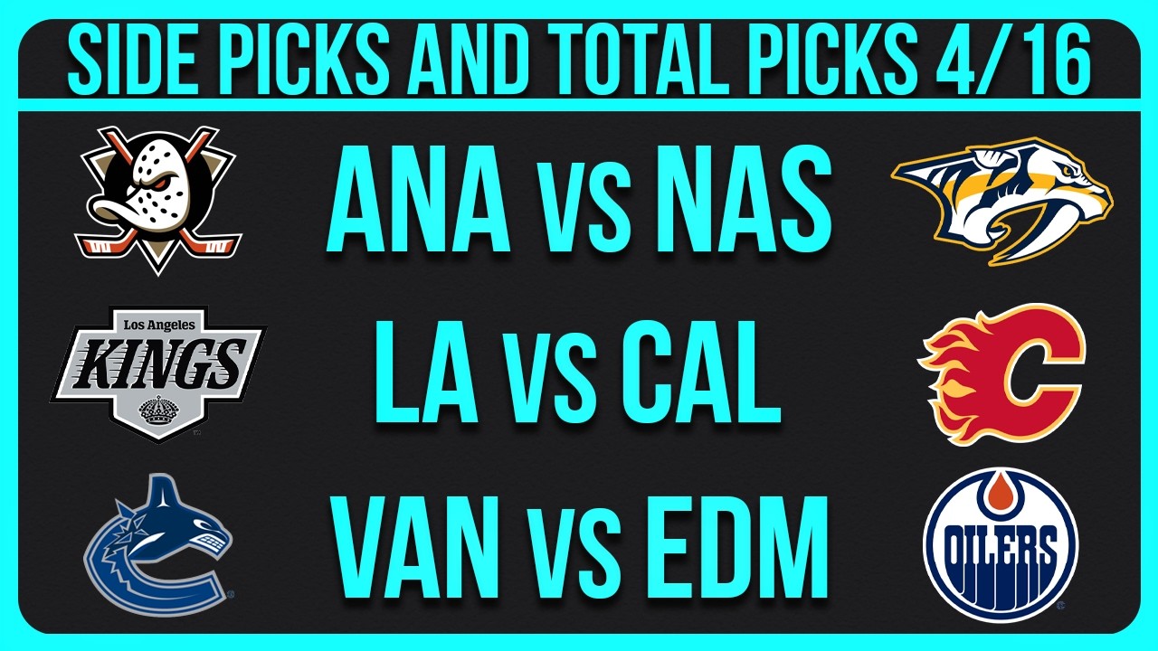 NHL Picks Today Thursday 4/16/26 NHL Picks and Predictions