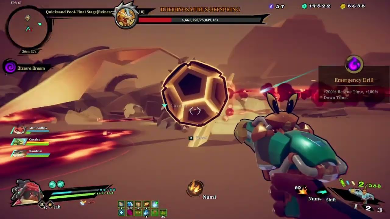 Gunfire Reborn Build showcase 10 billion dmg Atomic Bomb dog (Ao Bai) S6 R10 #gunfirereborn