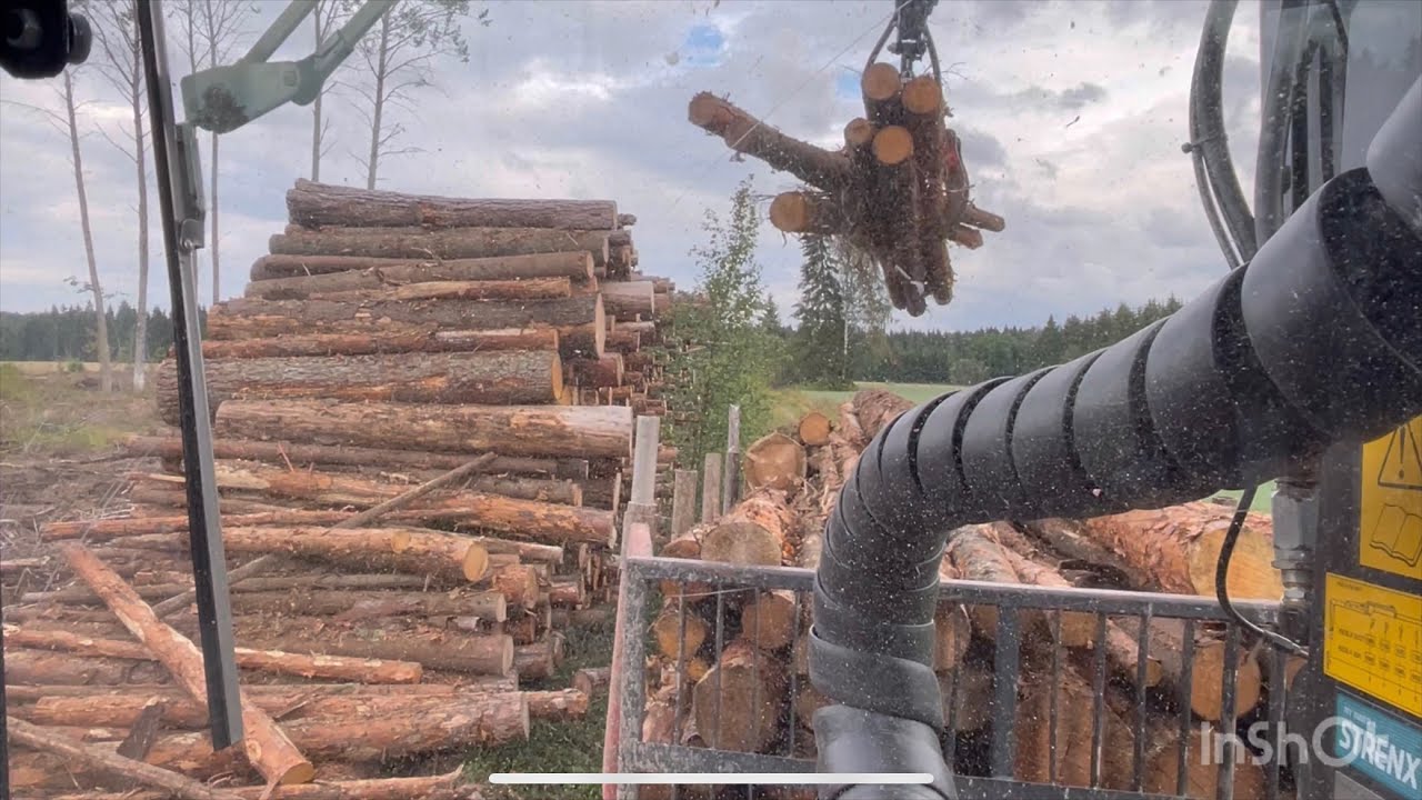 Puun ajoa ja pulinaa. Kesla + Valtra