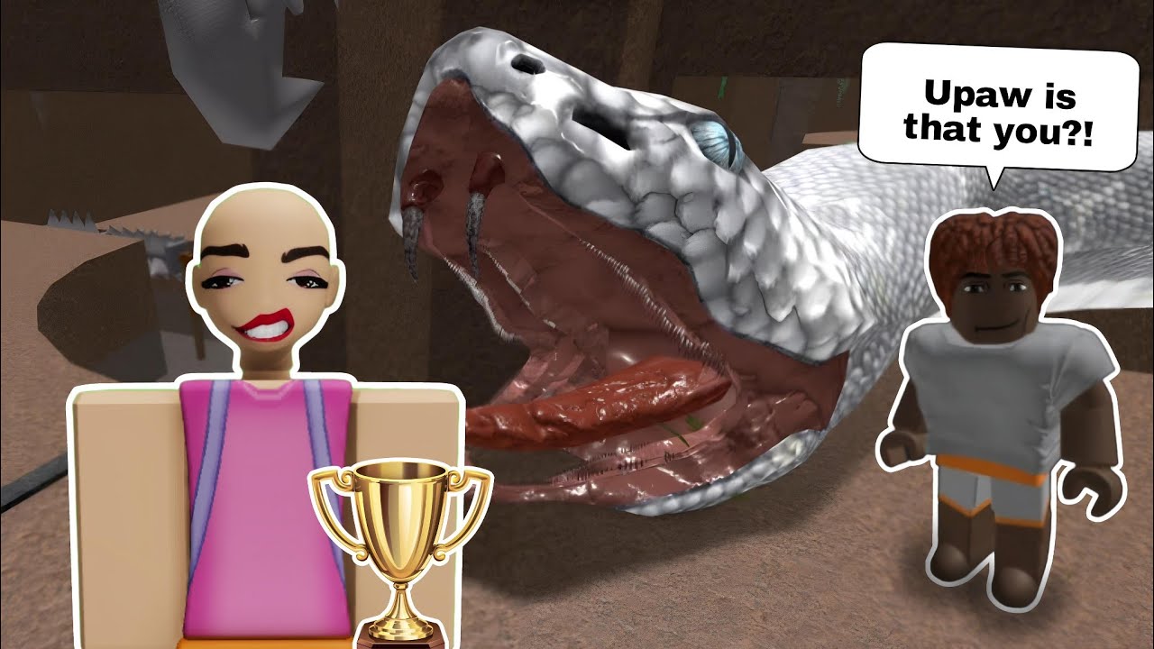 I Found A Golden Trophy 😍🏆 Roblox Escape A Giant Snake Obby! 😨