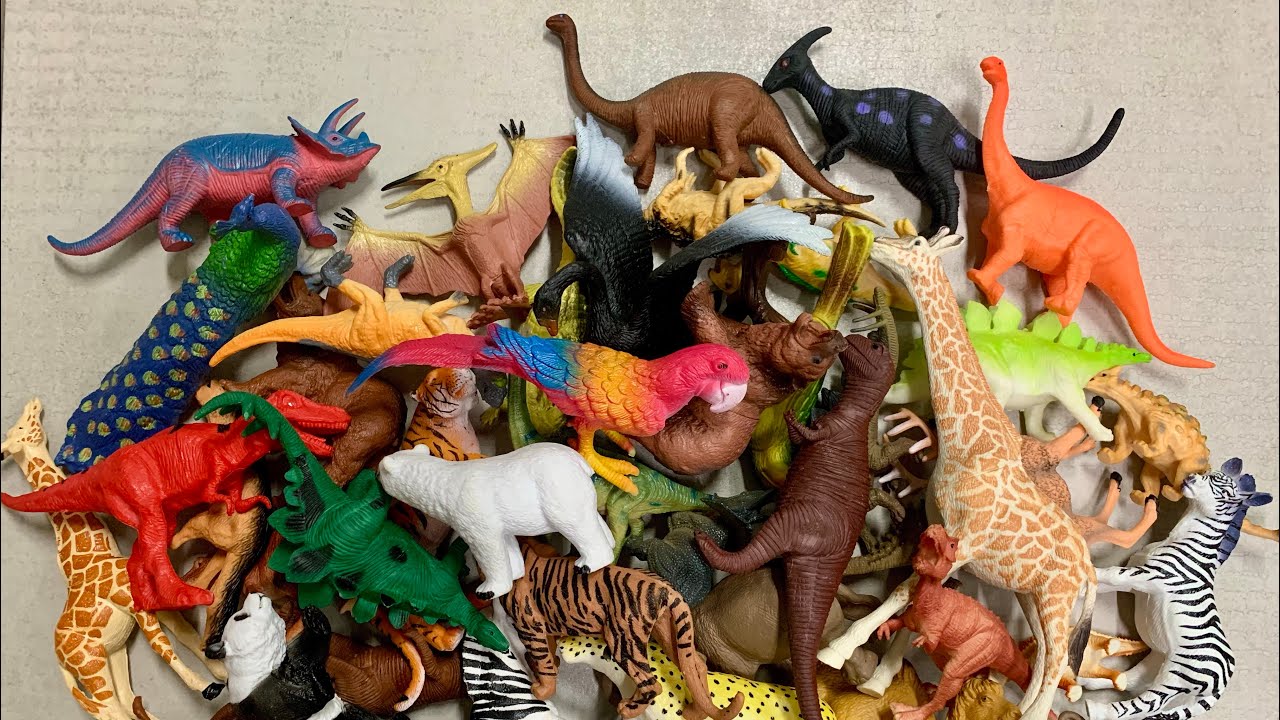 ASMR  Dinosaur And Animal Toy Collection Tapping Sounds Very Satisfying For Relaxation
