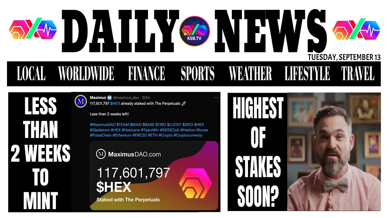 Crypto Daily News with BlaKCrypto #ksbtv #tuesday #september13 #pulsechain