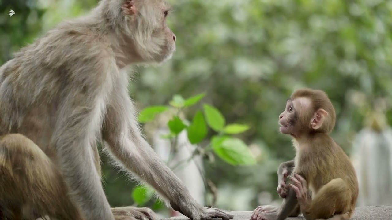 Rhesus Monkeys in the City of Kathmandu | 4K | Music