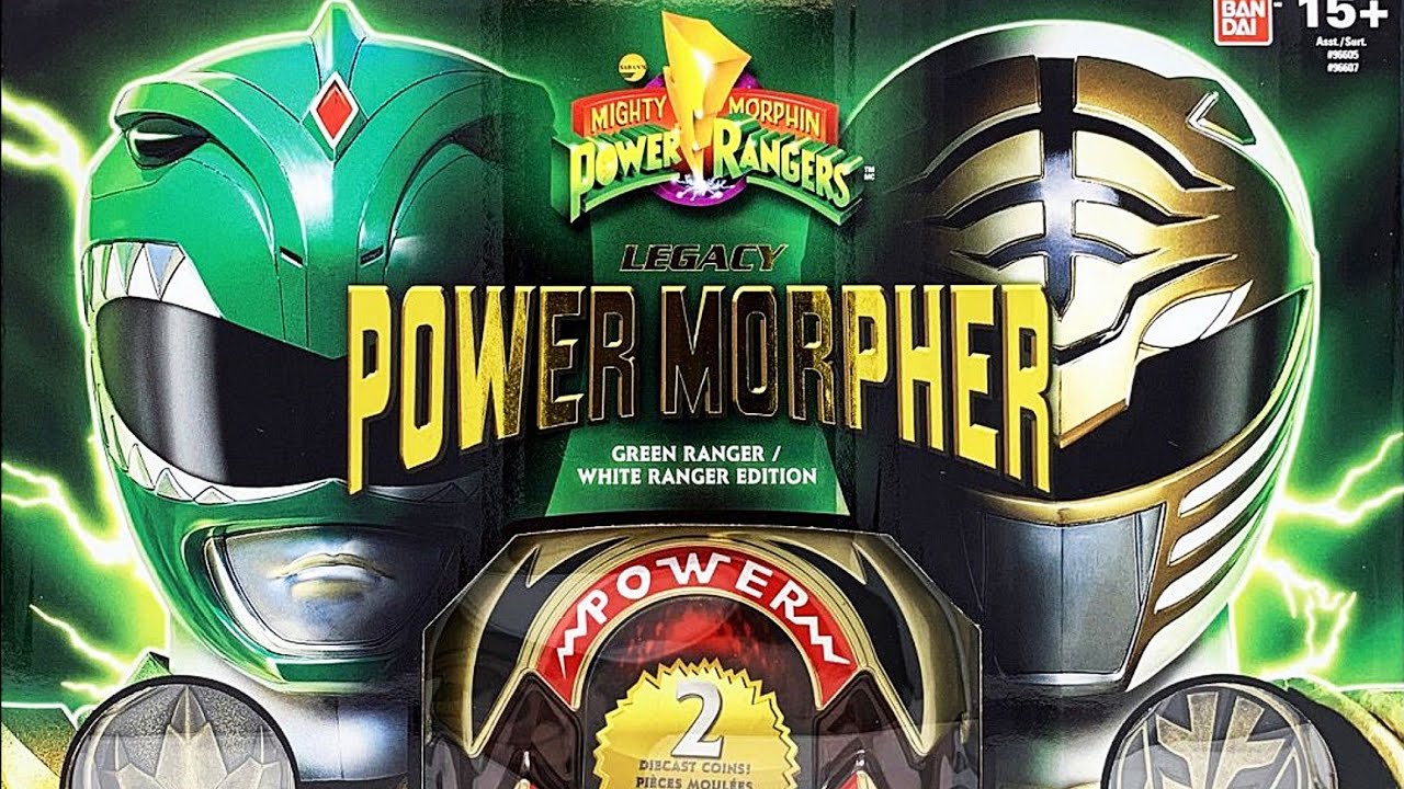 Bandai Mighty Morphin Power Rangers Legacy Green and White Ranger Morpher Unboxing and Review