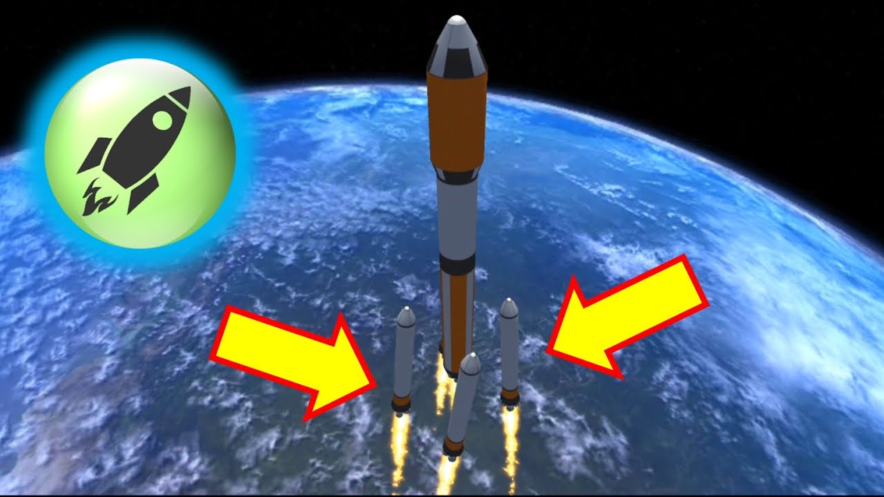 Отделение первой ступени космической ракеты