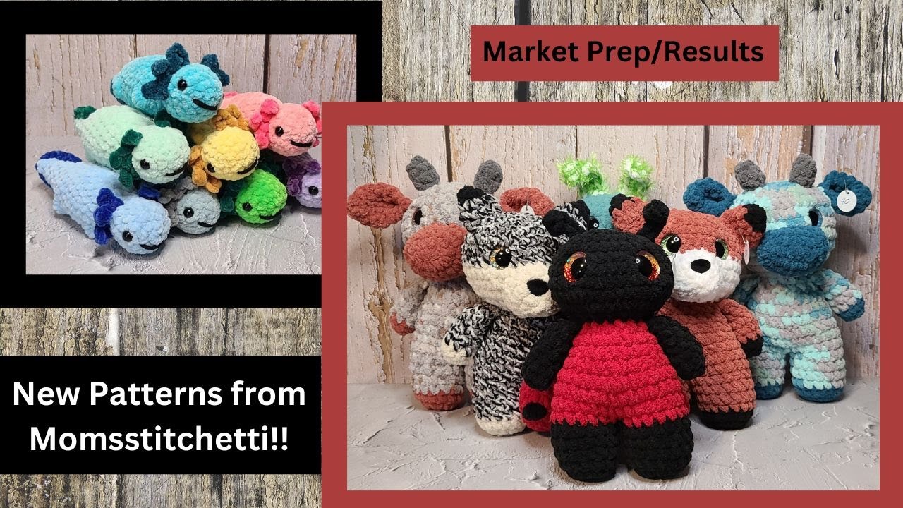 Market Prep/Results/New Patterns/What I crocheted this week/darn hockey team
