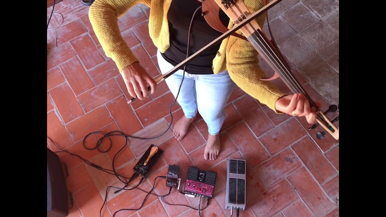 Improvising with my Electric Violin, Octave Pedal Boss OC-3 and Looper pedal RC-30