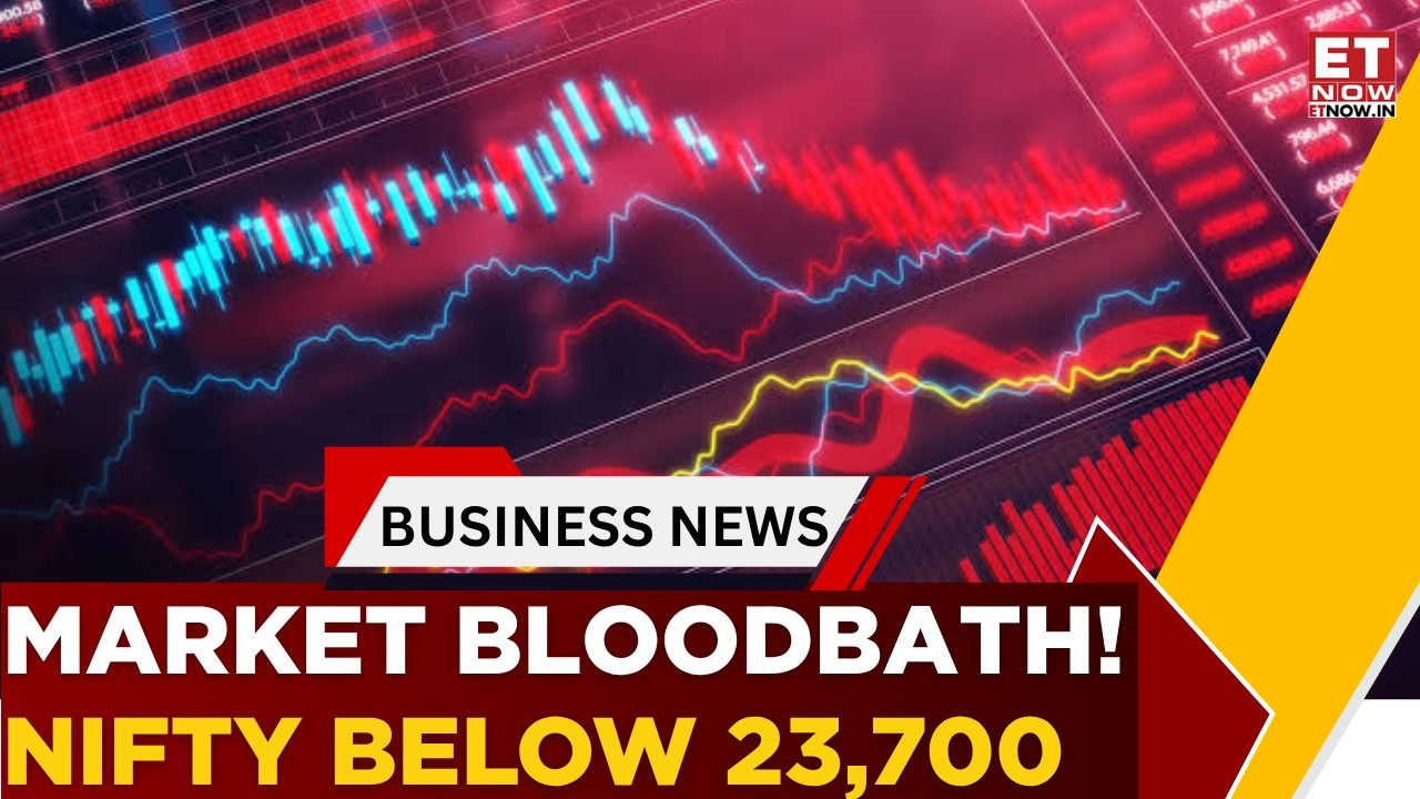Шок на открытии торгов! Sensex рухнул на 700 пунктов, Nifty опустился ниже 23 700 | Бизнес-новост...