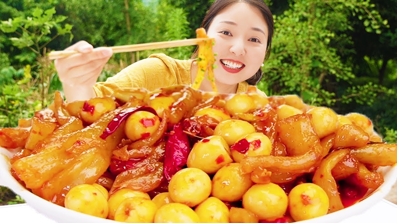 😍紅燒蹄筋！滿滿的膠原蛋白，小雨大口啃肉大口吃飯！爽【市民朱小雨】