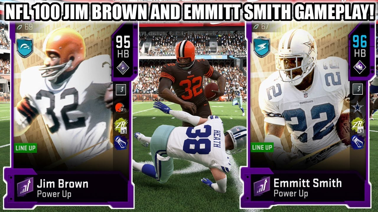 NFL 100 JIM BROWN AND EMMITT SMITH GAMEPLAY! 94 EMMITT AND JIM BROWN! | MADDEN 20 ULTIMATE TEAM