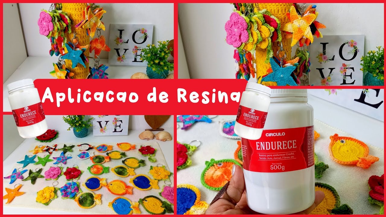 Como aplico a resina Endurece Crochê nas minhas peças, vem conferir 🧶🖌